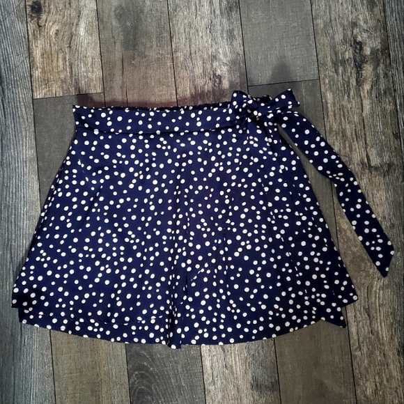 Le Lis Skirts | Le Lis Navy Polka Dot Mini Skirt | Color: Blue/White | Size: S | Butlinlyndsay's Closet